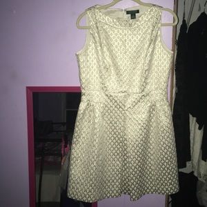 Cream and gold dress